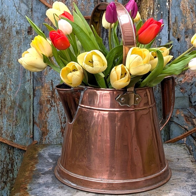 SOLD-Large Antique Copper Water Can