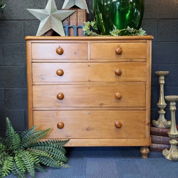 SOLD-Antique Pine Chest of Drawers